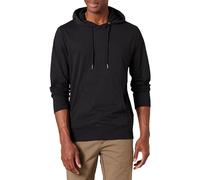Amazon Essentials Felpa con Cappuccio Modello Pullover in Jersey Leggera Uomo, Nero, L