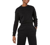 Amazon Essentials Felpa Corta con Spalle scivolate (Disponibile in Taglie Forti) Donna, Nero, 4XL Plus