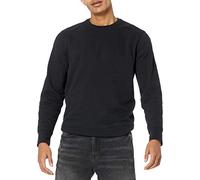 Amazon Essentials Felpa Girocollo Leggera in Spugna Francese e Pile a Maniche Lunghe Uomo, Nero, XXL