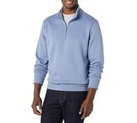 Amazon Essentials Felpa In Pile A Maniche Lunghe Con Zip Corta Uomo, Blu Ardesia, XXL
