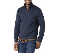 Amazon Essentials Felpa in Pile A Maniche Lunghe con Zip Corta Uomo, Blu Marino, M