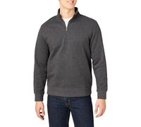 Amazon Essentials Felpa in Pile A Maniche Lunghe con Zip Corta Uomo, Carbone Puntinato, S