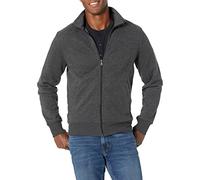 Amazon Essentials Felpa in Pile con Zip e Collo a Lupetto, Peso Medio, Vestibilità Classica Uomo, Carbone Puntinato, M