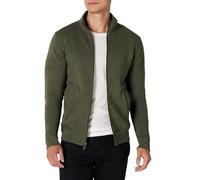 Amazon Essentials Felpa in Pile con Zip e Collo a Lupetto, Peso Medio, Vestibilità Classica Uomo, Verde Oliva Puntinato, S