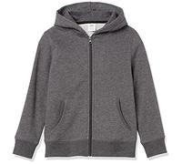Amazon Essentials Felpe con Cappuccio Foderate in Pile con Cerniera Bambini e Ragazzi, Carbone/Grigio Puntinato, 4 Anni