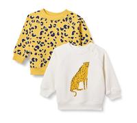 Amazon Essentials Felpe Girocollo In Spugna Unisex Bimbi, Pacco da 2, Animalier/Maculata Graphic, Prematuro