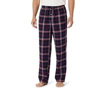 Amazon Essentials Flannel Pajama Pant, Pantaloni pigiama Uomo, Blu (Navy/Red Plaid), Large