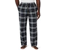 Amazon Essentials Flannel Pajama Pant, Pantaloni pigiama Uomo, Nero (Black/Yellow Plaid), Large