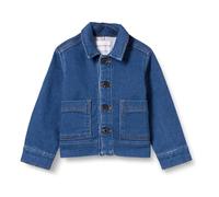 Amazon Essentials Giacca-Camicia in Denim dalla vestibilità Rilassata Unisex Bambini e Ragazzi, Medium Indigo Wash, 4 Anni