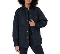 Amazon Essentials Giacca Camicia Trapuntata in Poliestere Riciclato dalla vestibilità Comoda (Disponibile in Taglie Forti) (precedentemente Amazon Aware) Donna, Nero, XXS