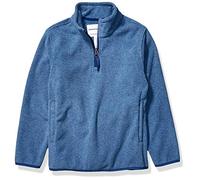 Amazon Essentials Giacca Invernale Modello Pullover con Zip Corta in Pile Bambini e Ragazzi, Blu Puntinato, 5 Anni