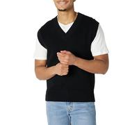 Amazon Essentials Gilet da Uomo con Scollo a V, vestibilità Comoda, Nero, S