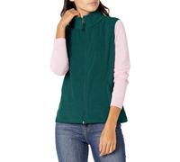 Amazon Essentials Gilet in Morbido Pile Senza Maniche dalla vestibilità Classica (Disponibile in Taglie Forti) Donna, Verde Scuro Puntinato, M