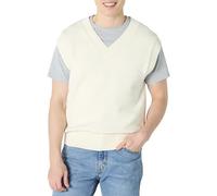Amazon Essentials Gilet Smanicato con Scollo a V dalla vestibilità Rilassata Uomo, Avorio, XL