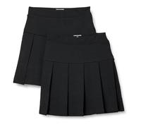 Amazon Essentials Gonna a Pieghe per Uniforme da Ragazza, Confezione da 2, Nero, S