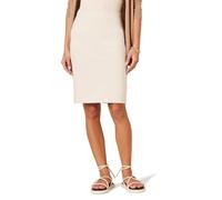 Amazon Essentials Gonna a Tubino Pull-on Aderente sopra Il Ginocchio in Tessuto Ponte Donna, Beige, XS