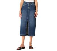 Amazon Essentials Gonna Lunga in Jeans a Vita Alta, Vestibilità Classica Donna, Grigio Pietra Delavé Scuro, 46