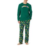 Amazon Essentials Harry Potter - DC Comics - Looney Tunes Set da Notte Pigiama in Flanella Uomo, Lettere Di Hogwarts, XS