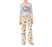 Amazon Essentials Harry Potter | Looney Tunes Pigiama con Maglia a Maniche Lunghe e Pantaloni in Flanella Leggera Donna, Hogwarts Di Harry Potter - Da Donna, M