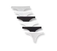 Amazon Essentials Intimo Perizoma in Cotone Donna, Pacco da 6, Multicolore/mélange/Pois/Righe, 42