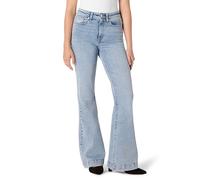 Amazon Essentials Jeans a Vita Alta che Valorizzano le Forme, a Zampa di Elefante, Super Elasticizzati Donna, Lavaggio Blu Chiaro Con Ghiaccio, 46