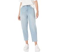 Amazon Essentials Jeans a Vita Alta dal Taglio Ampio sulla Gamba Che Si Restringe Verso la Caviglia - Colori Fuori Produzione Donna, delavé Chiaro, 44