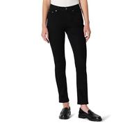 Amazon Essentials Jeans a Vita Media a Gamba Dritta Mediamente Elasticizzati Vestibilità Aderente Donna, Nero, 52