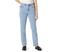 Amazon Essentials Jeans a Vita Media a Gamba Dritta Mediamente Elasticizzati Vestibilità Aderente Donna, Lavaggio Blu Chiaro Con Ghiaccio, 48
