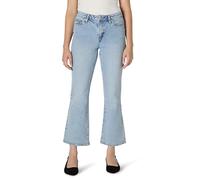 Amazon Essentials Jeans Cropped a Vita Media con Fondo Svasato Mediamente Elasticizzati Donna, Lavaggio Blu Chiaro Con Ghiaccio, 40