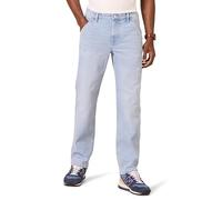 Amazon Essentials Jeans da carpentiere da uomo, vestibilità comoda, colore azzurro slavato, 86 x 86 cm