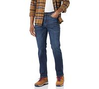 Amazon Essentials Jeans dritti elasticizzati a vita alta - colori fuori produzione Uomo, Delavé Scuro, 32W / 29L