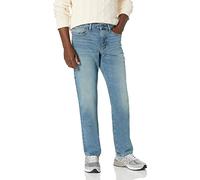 Amazon Essentials Jeans Elasticizzati con Taglio Dritto - Colori Fuori Produzione Uomo, delavé Chiaro, 60W / 32L