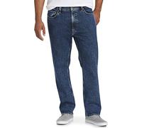 Amazon Essentials Jeans Elasticizzati con Taglio Dritto - Colori Fuori Produzione Uomo, delavé Medio, 60W / 30L