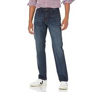 Amazon Essentials Jeans Elasticizzati dalla vestibilità Comoda (Disponibili in Taglie Extra Forti) - Colori Fuori Produzione Uomo, delavé Scuro, 46W / 28L