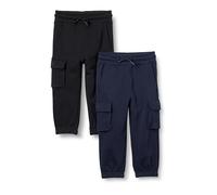 Amazon Essentials Jogger Cargo Unisex Bambini e Ragazzi, Pacco da 2, Blu Marino/Nero, 4 Anni