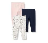 Amazon Essentials Leggings Bimba, Pacco da 3, Blu Marino/Pois/Rosa Pallido, 0-3 mesi