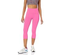Amazon Essentials Leggings Capri Sportivi Modellanti per Allenamento a Vita Alta (Disponibili in Taglie Forti) Donna, Rosa Brillante, 4XL Plus
