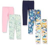 Amazon Essentials Leggings - colori fuori produzione Bambine e ragazze, Pacco da 5, Blu Marino/Rosa/Mimetica/Mostro/Scienze, 3 anni