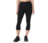 Amazon Essentials Leggings Tecnici con Tasche, Total Train per Palestra, Modello Capri, Vita Alta, Cucitura Interna, 48cm Donna, Nero, XS