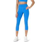 Amazon Essentials Leggings Tecnici per Yoga e Allenamento in FormFlex Morbidissimo, a Vita Alta, Pantaloni Capri, Interno Gamba 48,3cm Donna, Blu Oceano, XXL
