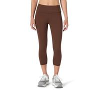 Amazon Essentials Leggings Tecnici, Total Train per Palestra, Modello Capri, Vita Media, Cucitura Interna, 48cm Donna, Nocciola, XL