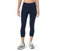 Amazon Essentials Leggings Tecnici, Total Train per Palestra, Modello Capri, Vita Media, Cucitura Interna, 48cm Donna, Blu Marino, XS