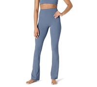 Amazon Essentials Leggings Yoga Tecnici in FormFlex Morbidissimo, a Vita Alta, Lunghi, Interno Gamba 80cm, con Taglio Bootcut Donna, Grigio Ardesia, L