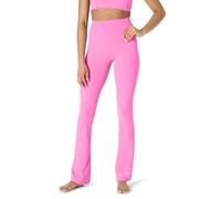 Amazon Essentials Leggings Yoga Tecnici in FormFlex Morbidissimo, a Vita Alta, Lunghi, Interno Gamba 80cm, con Taglio Bootcut Donna, Rosa Fenicottero, L