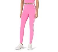 Amazon Essentials Leggings Yoga Tecnici Lunghi In FormFlex Morbidissimo a Vita Alta, Interno Gamba 70cm, con Bordatura a Contrasto Donna, Bianco/Rosa Fenicottero, L