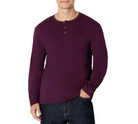 Amazon Essentials Maglia con Collo Serafino a Maniche Lunghe Uomo, Bordeaux, M