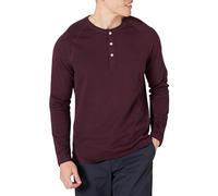 Amazon Essentials Maglia con Collo Serafino a Maniche Lunghe Uomo, Bordeaux, XS