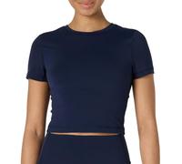 Amazon Essentials Maglia Corta Tecnica a Maniche Corte in FormFlex Morbidissimo, vestibilità Aderente, per Abbigliamento a Strati Donna, Blu Marino, XXL