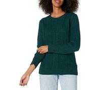 Amazon Essentials Maglia girocollo a maniche lunghe Fisherman Cable (disponibile in taglie forti), verde intenso, XXL