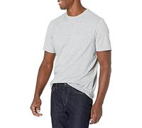 Amazon Essentials Maglietta Girocollo a Maniche Corte con Taschino dalla vestibilità Standard Uomo, Pacco da 2, Grigio Puntinato, S
